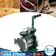 Manual Jewelry Press Rolling Mill Machine Wire Flat Metal Sheet Roller Tool New