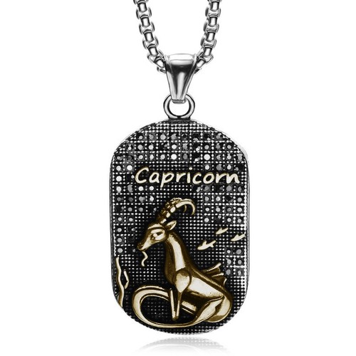 Sternbild Horoskop 12 Sternzeichen Anhänger Halskette 14K Gold Silber Schmuck - Bild 19 von 36