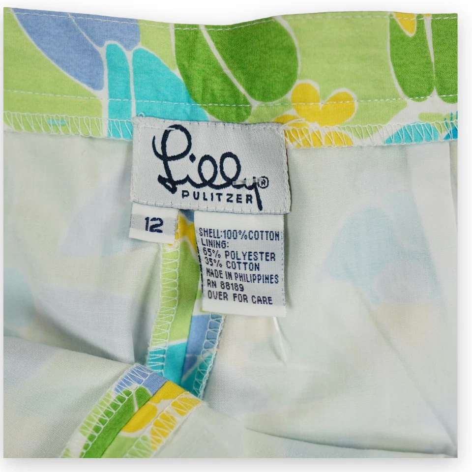 De Colección Pantalones Lilly Pulitzer Niñas 12 Verde Azul Tucán Capri Pies de Lilly Tropical Foto 2 de 4