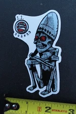 DOGTOWN Skateboards JJ Rogers Tiki Bullet Man Clear OG Skateboarding STICKER