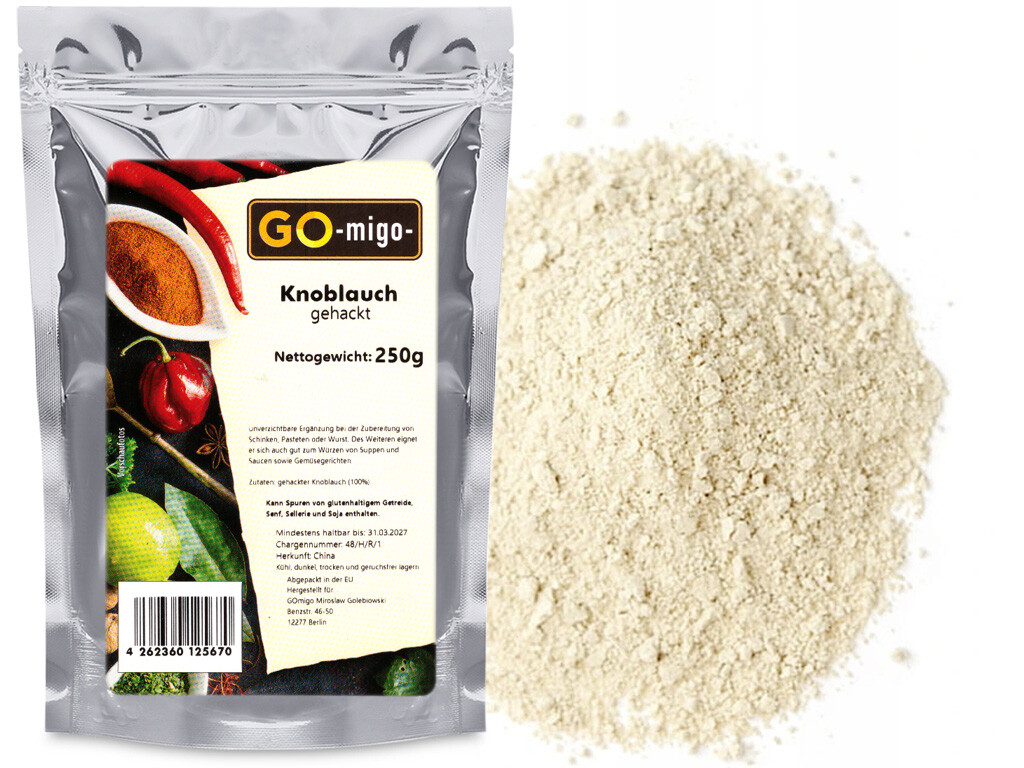 250g Knoblauch Pulver Fein Gemahlen Top Qualität