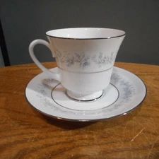 Noritake China Marywood Footed Cup and Saucer #2181
