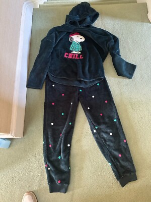 NEW Marks & Spencer  M&S Peanuts Snoopy Chill Hooded Pyjamas Cosy Small Last few
