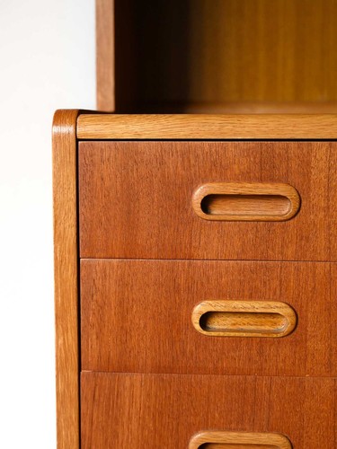MidCentury Libreria vintage in teak con cassetti, design scandinavo vintage, 50s - Imagen 6 de 8