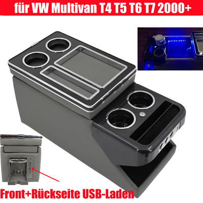 Universal Mittelkonsole Staufach Console Storage+LED Für VW Multivan T4 T5 T6 T7