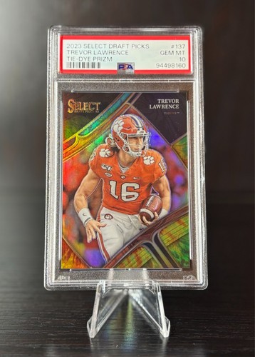 Trevor Lawrence 2023 Select Draft Picks Tie-Dye Prizm #137 Jaguars PSA 10