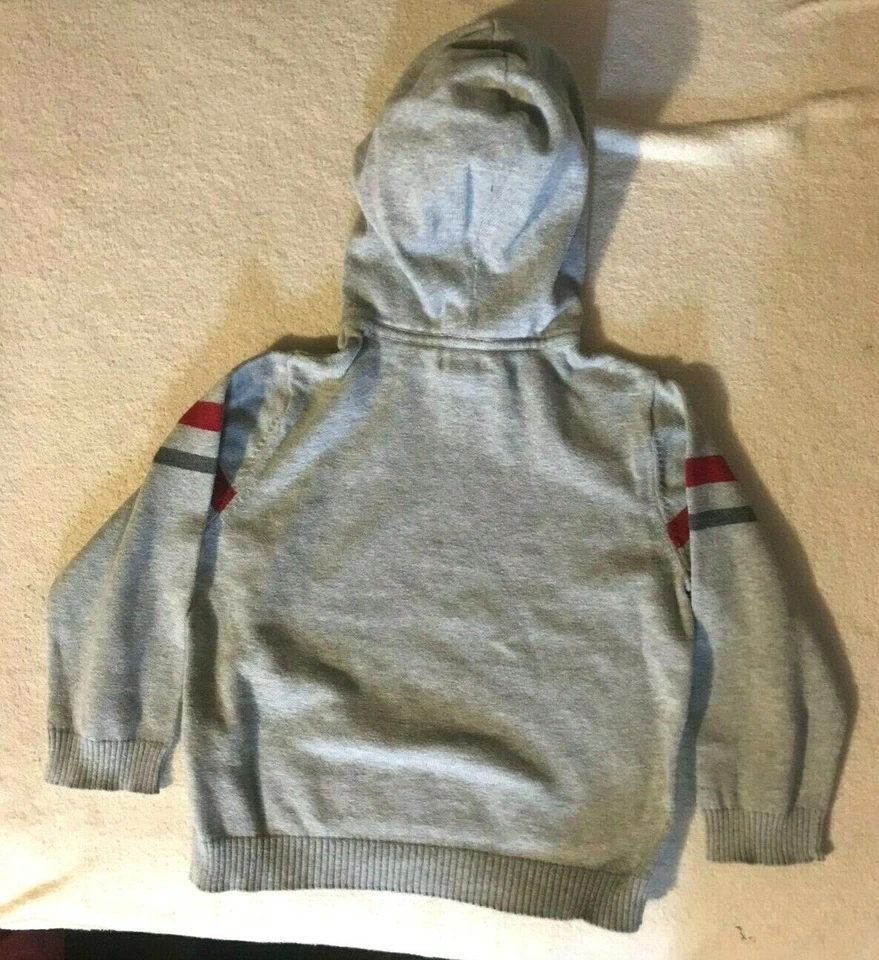 Suéter Top 'Prehistórico' con Capucha Manga Larga Gris y Rojo Greendog Talla 5 SL Foto 3 de 3