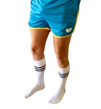 Men's Socks Mid Calf Athletic Tube Socks 80's Looking Classic Old School SZ10-13