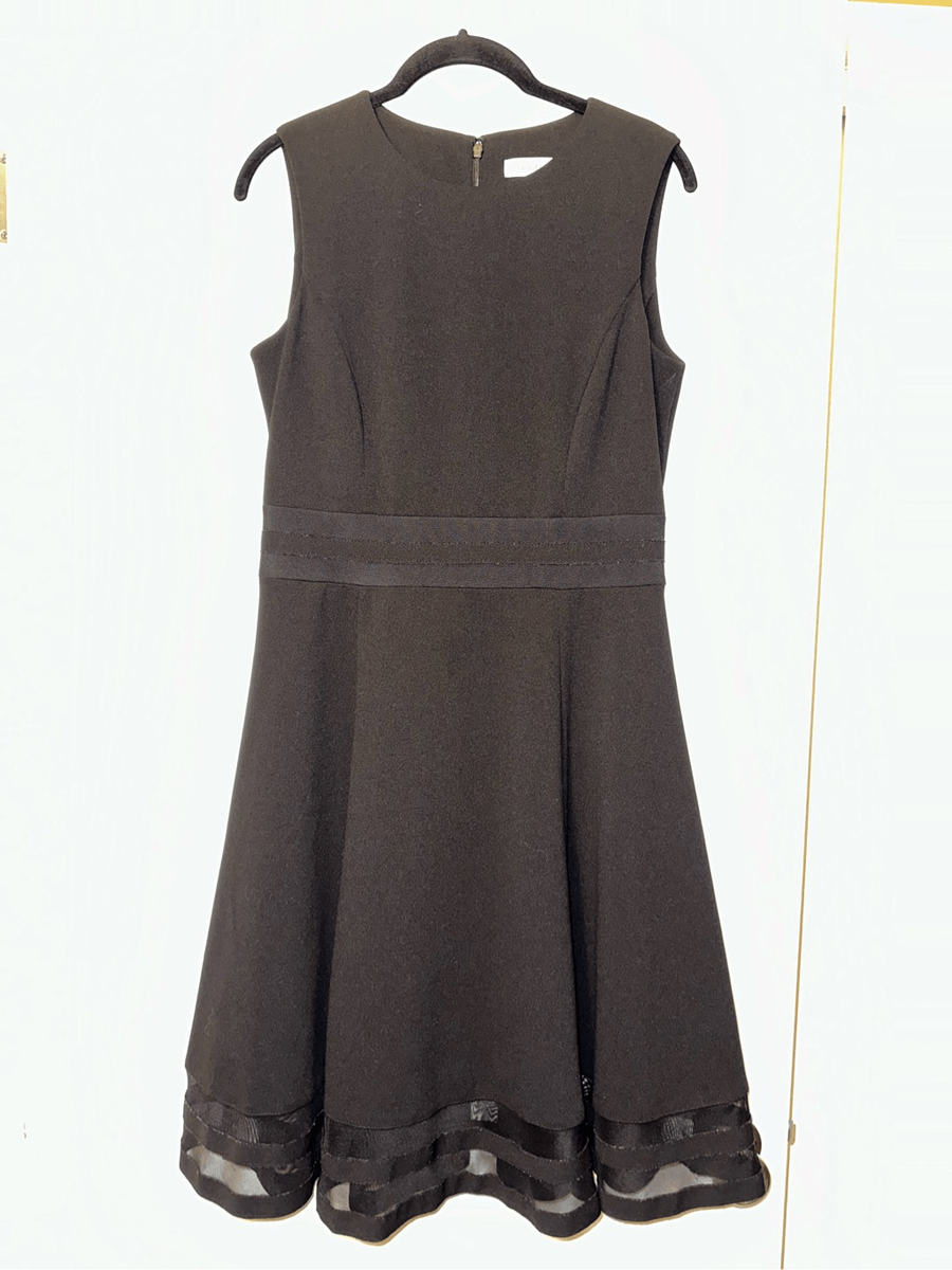 calvin klein mesh panel fit and flare dress NWT Calvin Klein Dress Size 20 W Mesh Panel Fit & Flare Dress Cream