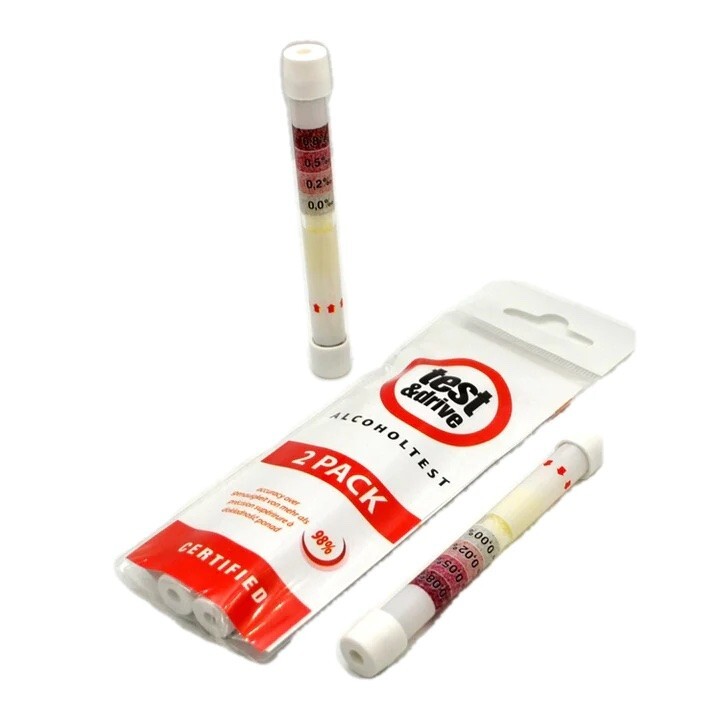 6 x Single Use Disposable Multi-Level Breathalyser 0.0 0.2 0.5% Alcohol Breath