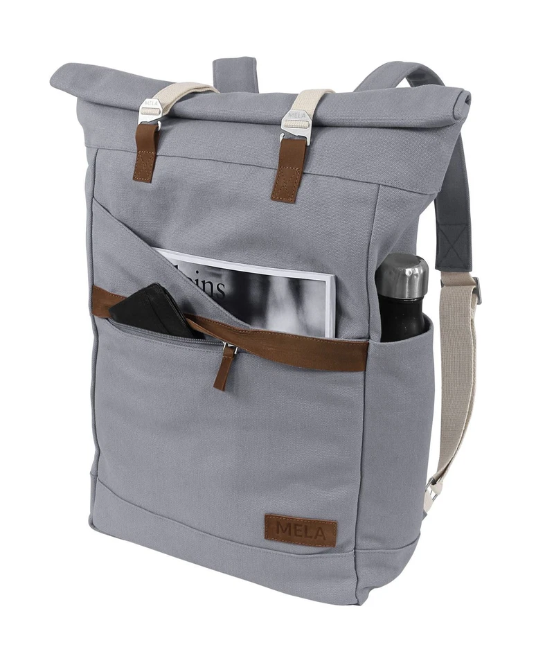 MELA Rucksack 14 + 5 Liter ansvar I Backpack Freizeitrucksack grau - Bild 3 von 4