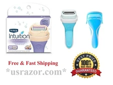 4 Schick intuition Coconut Almond Oil Razor Blades Women Refill Cartridge Shaver