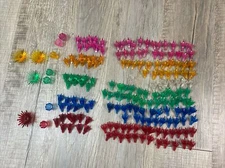 VTG 181 Plastic Tulip Flower Christmas Mini Light Reflector Covers W/ Bulbs C210