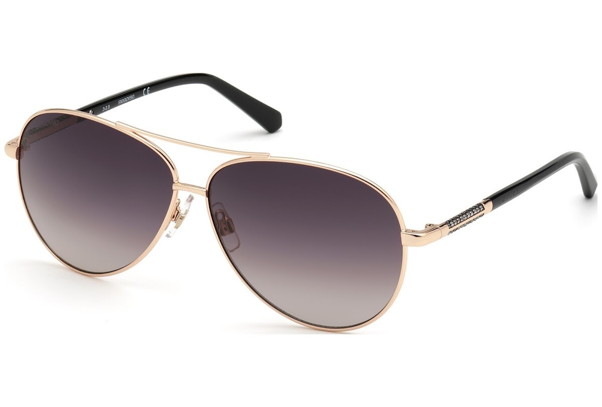 Swarovski SK292 33B Rose Gold Metal Aviator Sunglasses Frame  display picture 2