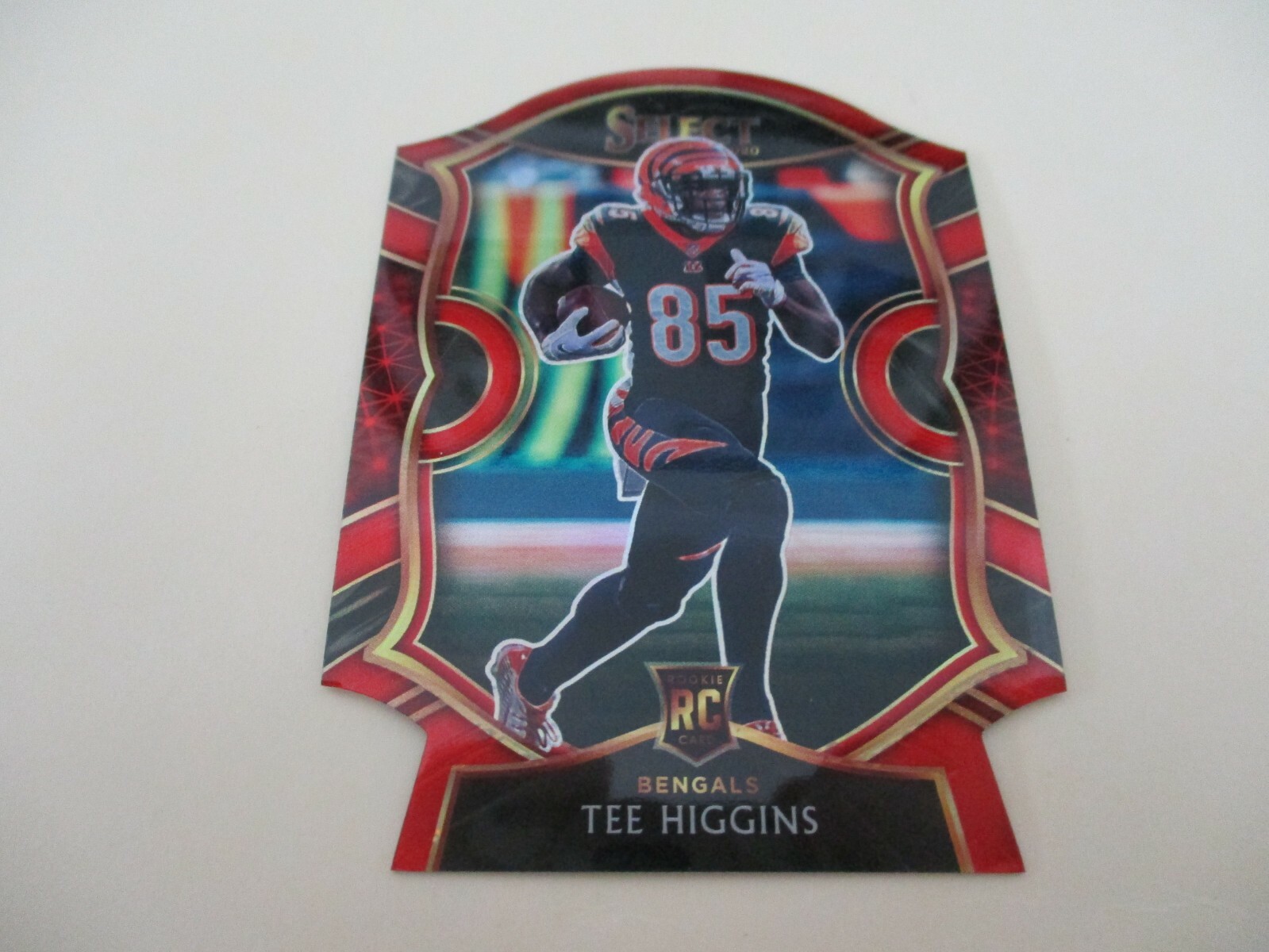 2020 Panini Select Orange Die Cut Rookie Tee Higgins Card #60 Bengals