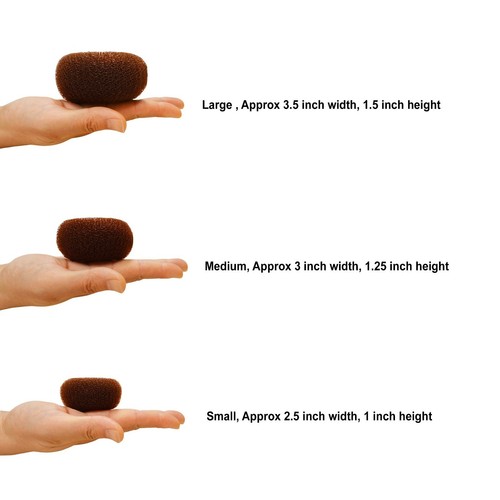 3pcs Hair Donuts Bun Maker Ring Style Mesh Chignon Ballet Dance Sock Bun Updo - 第 7/12 張圖片