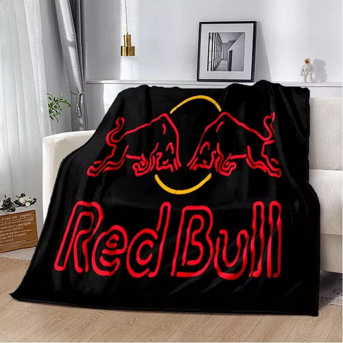 Red&Bull Fleece Blanket Throw Sofa Bed Warm Flannel Blanket Rug Bedspread Gift - Picture 32 of 51