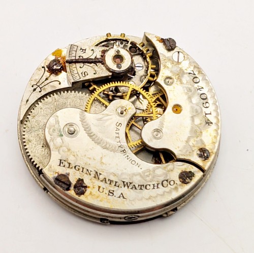 Antique ca. 1898 Elgin National Pocket Watch PARTS/REPAIR Grade 173 Model 1 USA - Picture 2 of 2