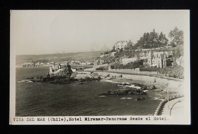 RPPC 1940s Hotel Miramar Panorama Desde el Hotel Vina Del Mar Viña del Mar Chile