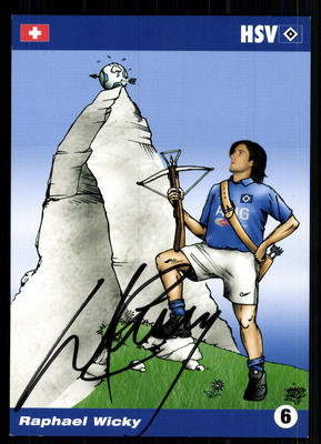 Raphael Wicky Autogrammkarte Hamburger SV 2003-04 2. Karte +A 96263