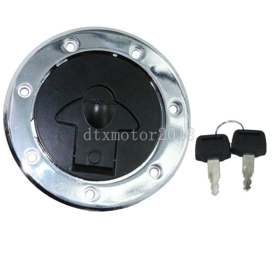 US Fuel Gas Tank Cap Cover Lock for Kawasaki Ninja 500/500R EX500 Year 1987-2009 Foto 3 de 4