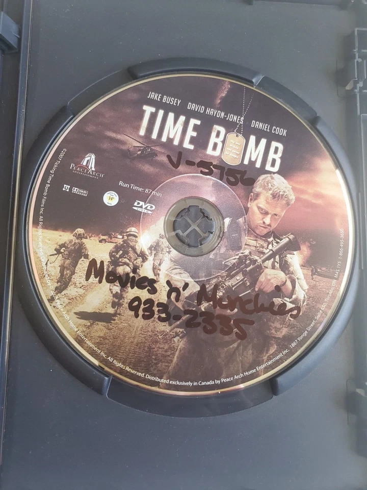 Time Bomb DVD 2008 Peace Arch Entertainment - Former Rental  - Image 4 of 4