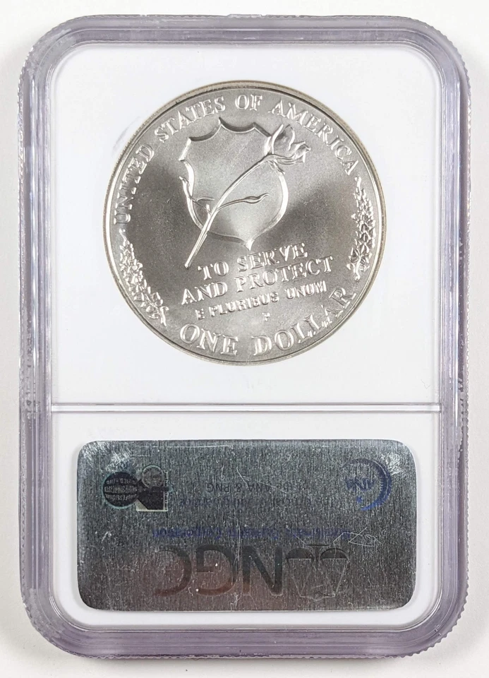 1997 P Law Officers Silver Dollar NGC MS70 - Image 2 of 3