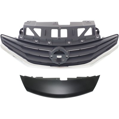 Grille For 2014-2016 Nissan Versa Note Gray Shell and Insert