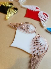 50x Wholesale Acrylic Heart & Angel Wings, Memorial DIY Crafter Blanks