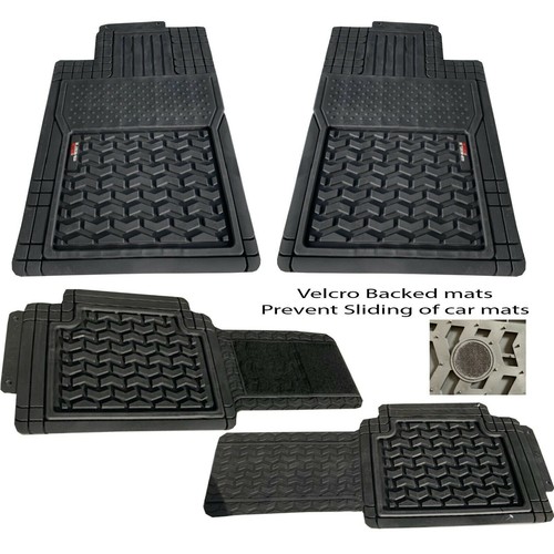 Kit Tapis De Sol En Caoutchouc Pour Fiat Panda III (depuis 2011) - Tapis Coffre Inclus