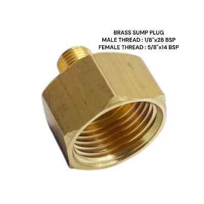 1/8 Zoll BSP Stecker auf 5/8 Zoll BSP Buchse Messing Sumpf Adapter Öltemperaturanzeige Sensor