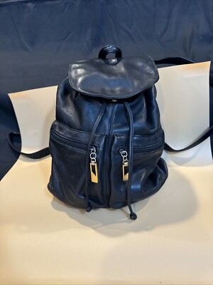 Classiques Entier Black Leather Backpack Leather Backpack in Cuoio Black Mod 130 – The Dust Company main image 3