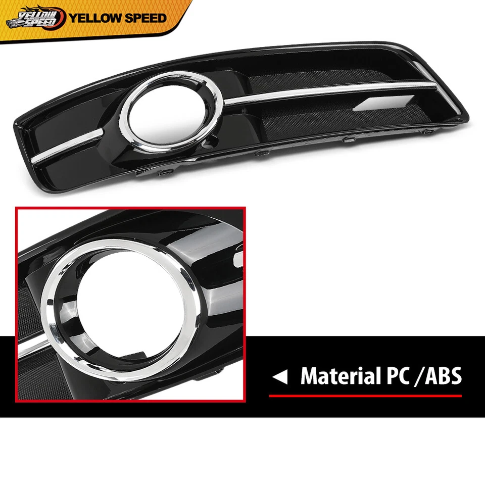 Ajuste para Audi A3 2010-2013 luz antiniebla delantera cubierta bisel negro lado izquierdo + derecho Foto 4 de 4