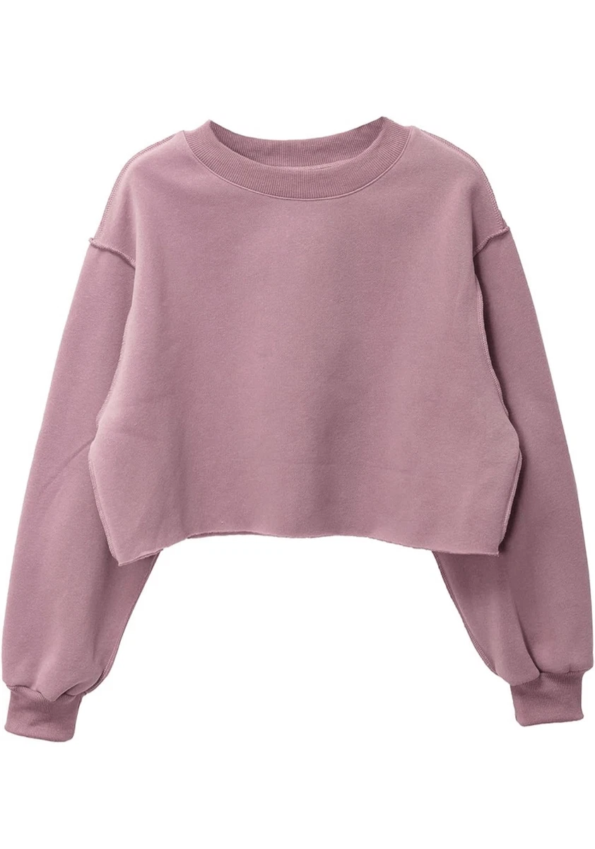 Lilac cropped sweatshirt new arrivals