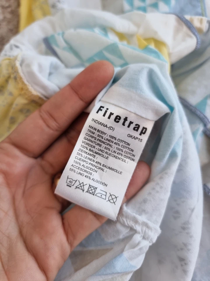 Firetrap Geometric Halterneck Mini Dress Y2k Vibes - Image 4 of 4