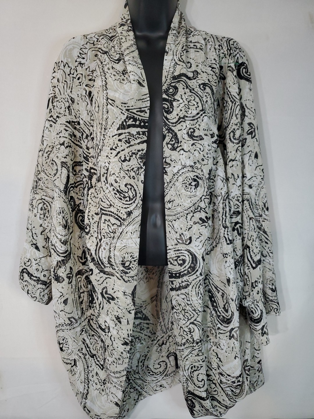 ZAC & RACHEL Cardigan Women's Size XL Sheer Open Front Kimono Lightweight