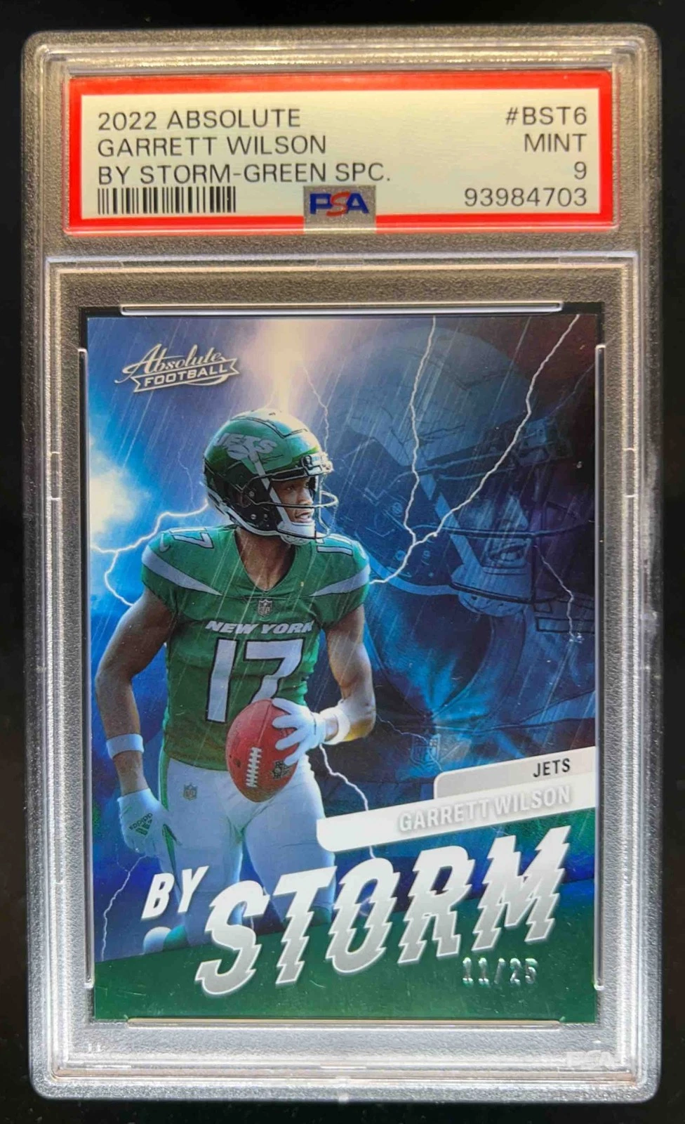Garrett Wilson Panini Absolute By Storm #BST6 Green Spectrum