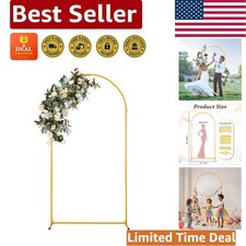 6.6FT Metal Wedding Arch Stand - Gold Backdrop for Unforgettable Events