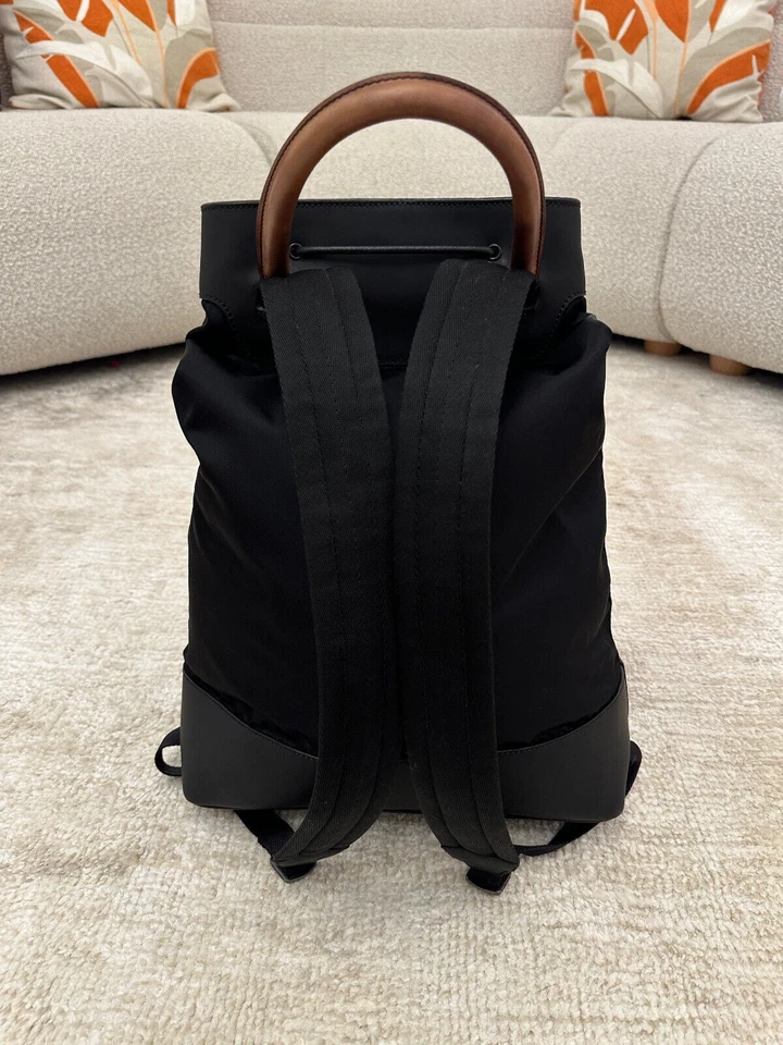 100% подлинный мужской кожаный нейлоновый рюкзак Berluti Horizon черный рекомендуемая розничная цена 2950 фунтов как новый - Изображение 4 из 4