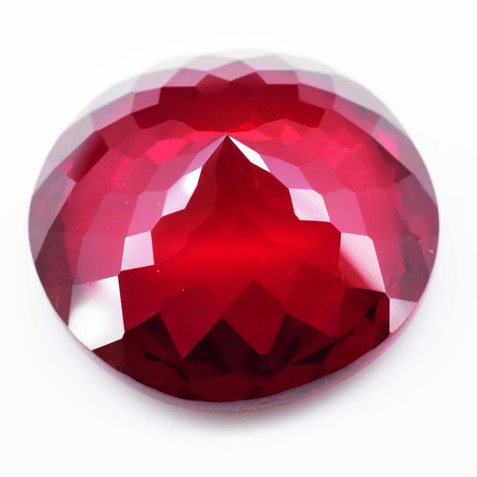 Stunning 50.40 Ct Natural Red Pyrope Garnet Round Cut Certified Loose Gemstone - Image 4 of 4