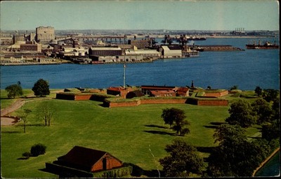 Fort McHenry National Monument Baltimore Maryland vintage postcard o280