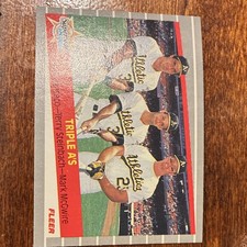 Fleer 1989 Triple A's #634 Canseco McGwire Steinbach Oakland Athletics