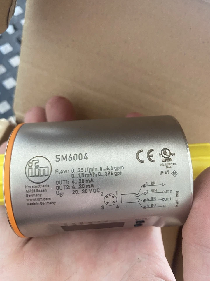 IFM Efector SM6004 Electronic Magnetic Flow Meter 25 L/Min NEW - Image 2 of 4