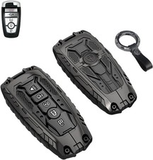 QBUC Heavy Key Fob Cover for Ford, Key Fob Case Fits for Ford F150 Explorer Fusi