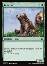 Bear Cub Light Play, English Magic the Gathering MTG Foundations