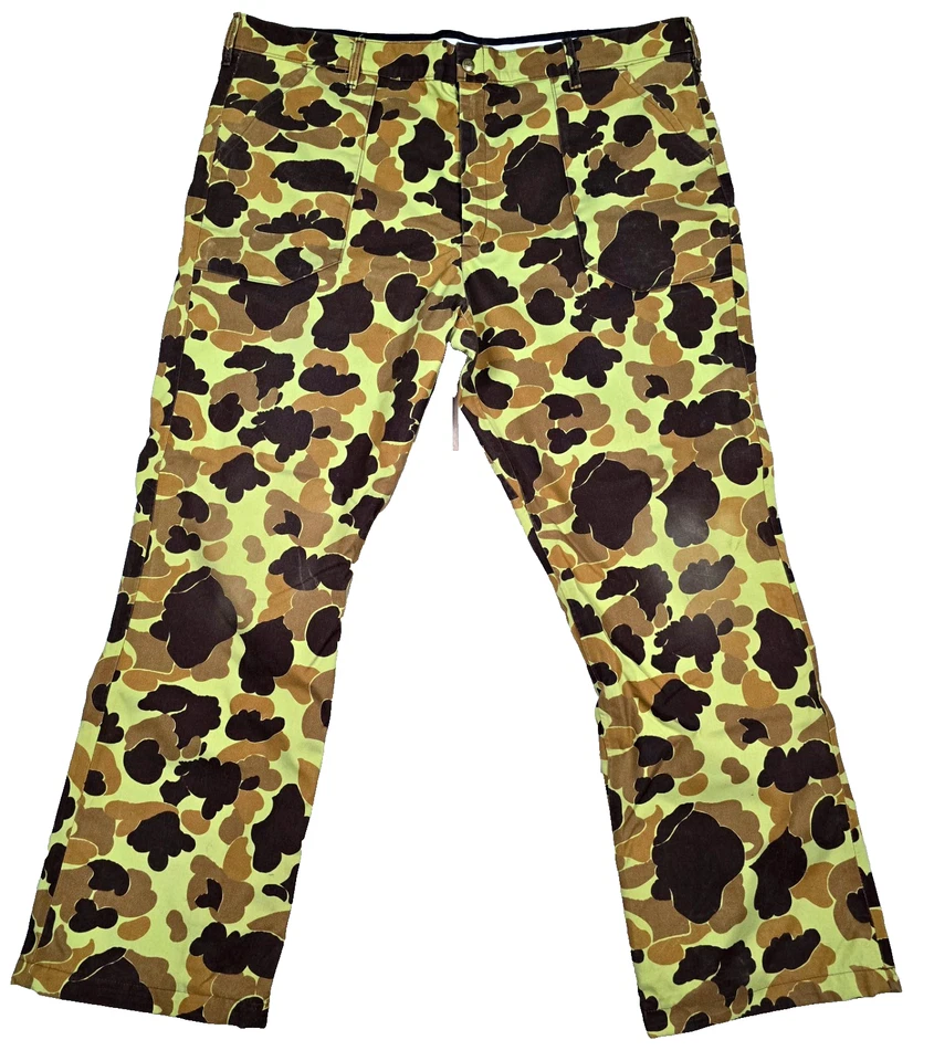 Vtg L.L. Bean Marsh Camo Nylon Hunting Pants Gore-tex Waterproof Lined 46x32 USA - Image 2 of 4