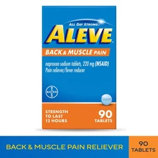 Aleve Back & Muscle Pain Reliever Naproxen Sodium Tablets, 90 Count