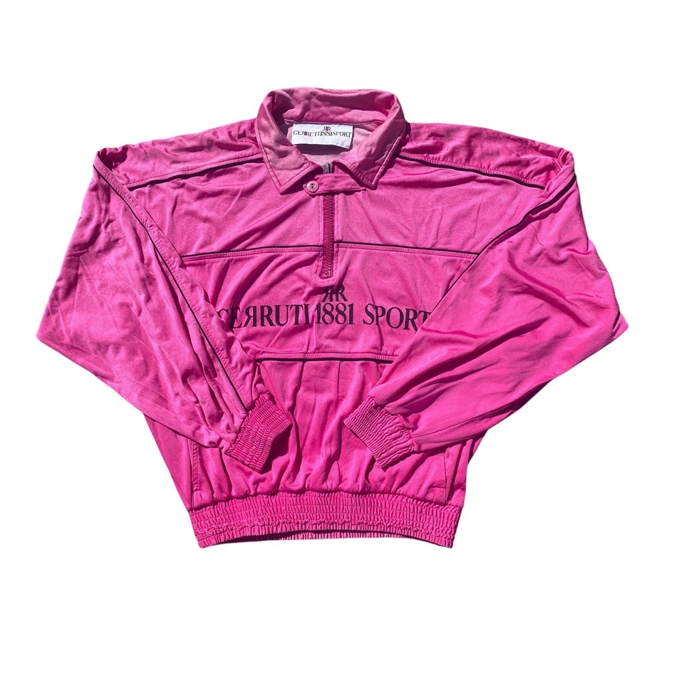 Cerruti Sport felpa donna vintage 80S acetata rosa stile retrò tg.L oversize - Imagen 2 de 4