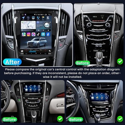 Carplay For  Cadillac ATS Radio GPS Navigation Backup Cam Android 13