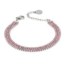Bracciale MYA BOCCADAMO scintille multi filo Tennis cristalli rosa SV/BR46